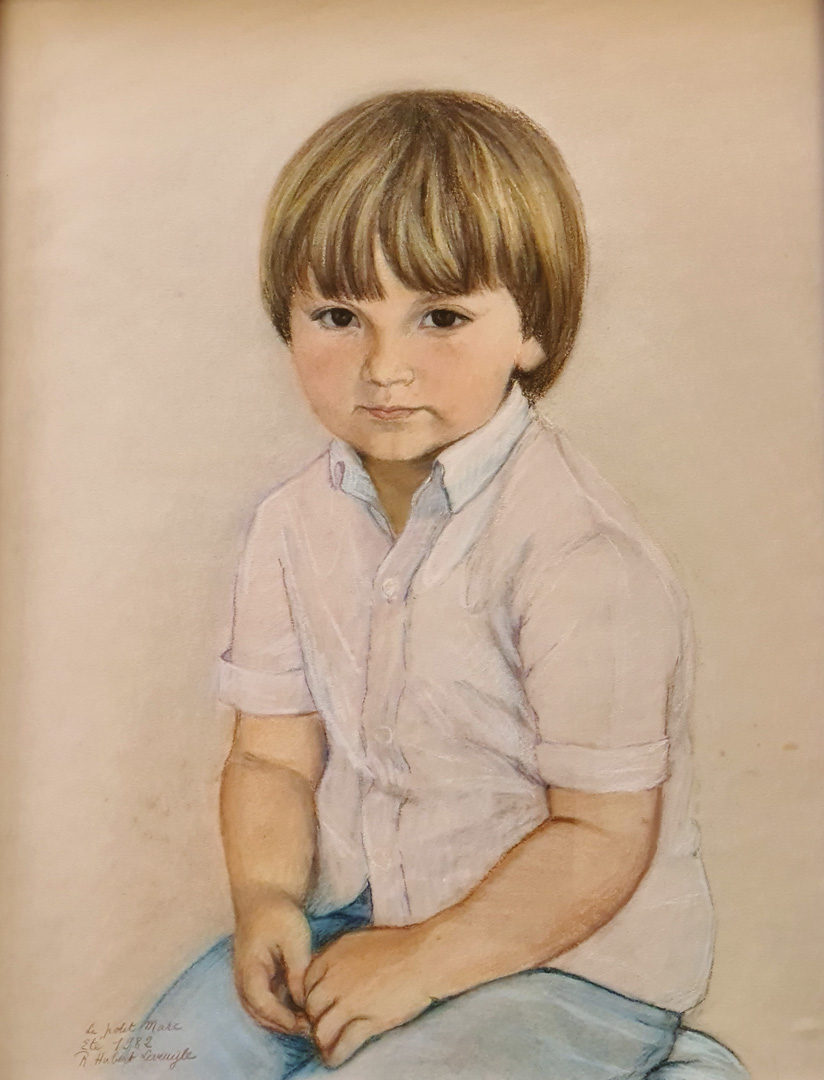 Portrait d'Enfant, Dessin Ancien Au Pastel, Début XXe