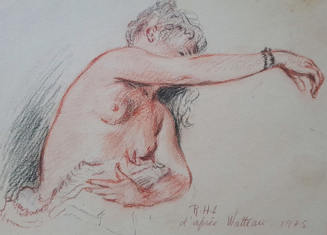 Copie de dessin - D'après Watteau