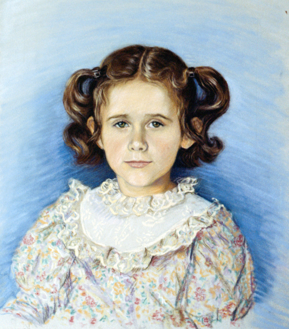 Pastel - Portrait de d'une fillette